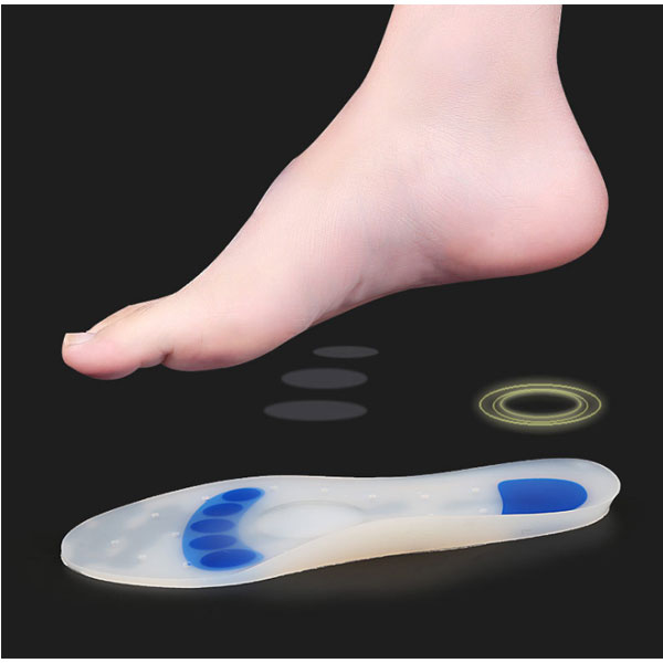 High Elastic Shock Absorption Medizinisches Silicon Insole Atmbarkeit Plantar Fasciitis Foot Care Sports Insoles ZG -427