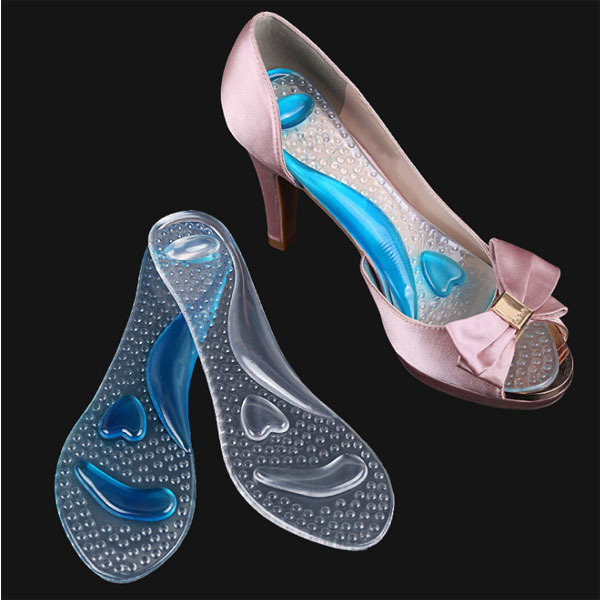 Neue Fußpflege Komfortabel Transparent Sticky Pu Gel Insole für High Heel Schuhe ZG -353