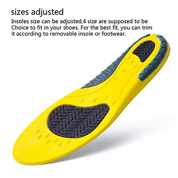 Gel PU Sport Insoles Orthotic Arch Support Heel Kissen Insoles ZG -1857