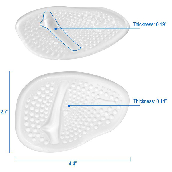 Lady High Heel Shoe Anti Slip Removable Insoles Front Foot Insoles ZG -206