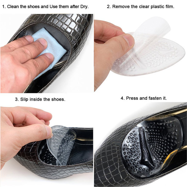 Lady High Heel Shoe Anti Slip Removable Insoles Front Foot Insoles ZG -206
