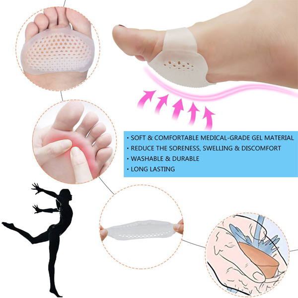Metatarsal Pads Ball of Foot Cushion Atmungsable Soft Gel for Diabetic Feet Callus Blisters Forefoot Pain ZG -246