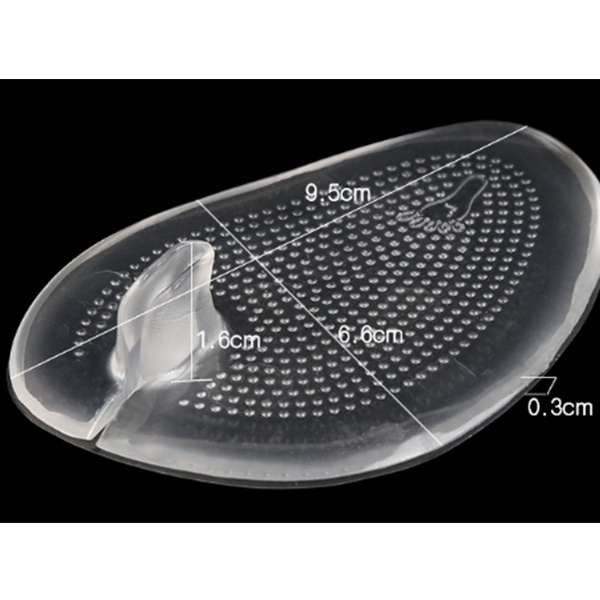 Transparente Dot Massage Fuß Care Stoßdämpfung Selbstklebende PU GEL Halbfuß Insole Pad für Flip Flops ZG -252