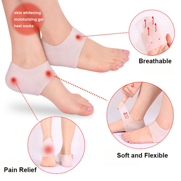 Hentellen Großhandel Gel Socken für Cracked Feet Silicone Gel Fersenschutz ZG -401