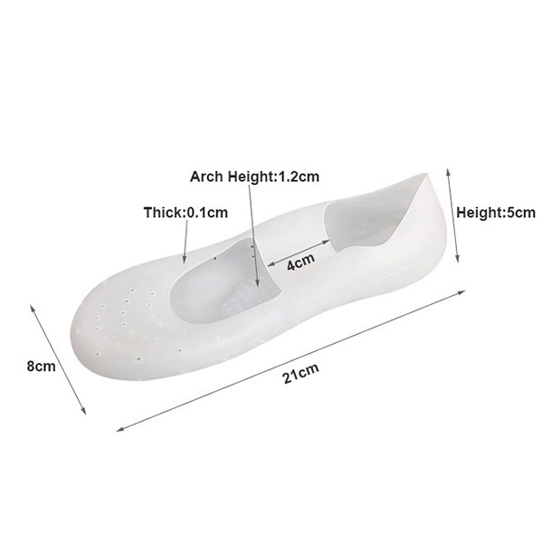 Atemberaubende Anti Crack Whitening Moisture Arch Support Silicone Gel Spa Sock Neue Produkte ZG -450